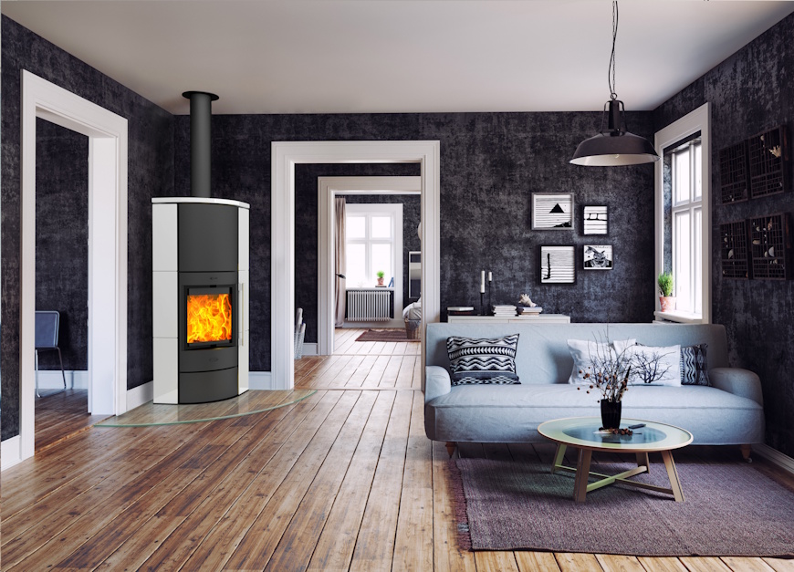 R5694-00 Fireplace By Norvai - ADELAIDE KERAMIKK - Frittstående - Bilde 1